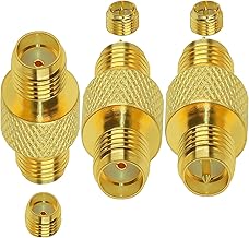 TUOLNK SMA Barrel Connector Kit SMA Femelle à Femelle Barrel Type RF Coax Adaptateur Coaxial RP-SMA Jack Coupleur Barrel Convertisseur pour Antennes Dispositifs LAN sans Fil Pack de 3