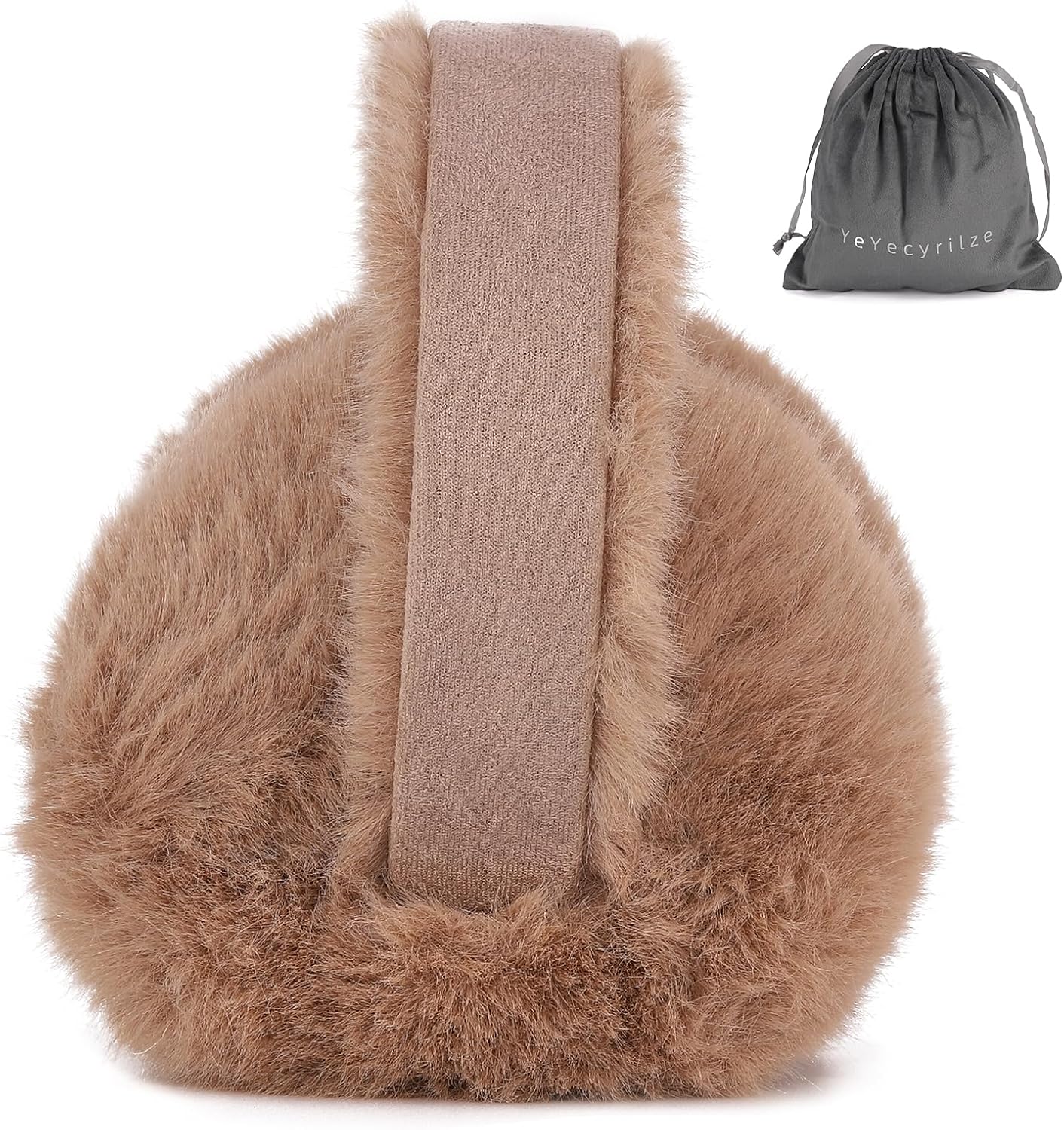 Ear Muffs for Winter Women Foldable Fuzzy Cold Outdoor Earmuffs Soft Faux Furry Ear Warmers Covers Classic Unisex