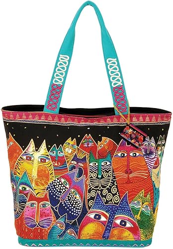 Laurel Burch (LB5230) Bolso de hombro con cremallera superior 19, 1/2 pulgada por 6, 3/4 pulgadas por 15 pulgadas, Fantasticats
