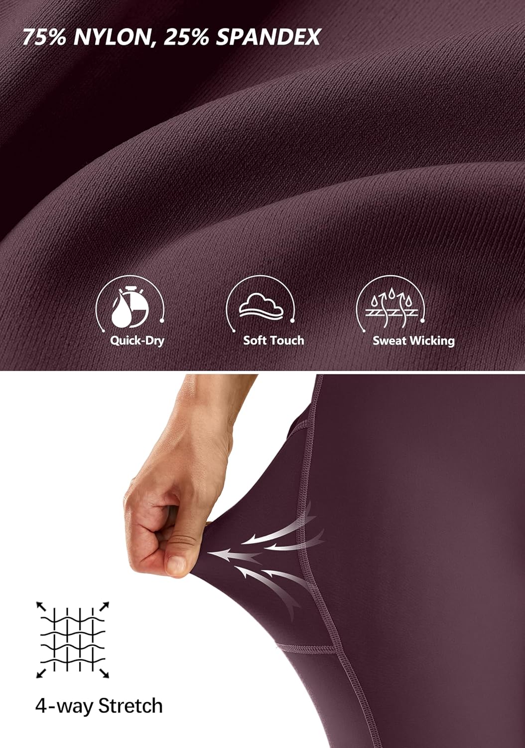 Bikewa Women's High Waisted Biker Shorts 8" Running Workout Tummy Control Bike Spandex Shorts for Women Zipper Pockets - Image 4