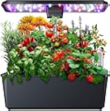 12 Pods Hydroponics Growing System, Indoor Garden with 36W Full Spectrum LED Grow Light in 5 Colors, Height Adjustable Up to 23