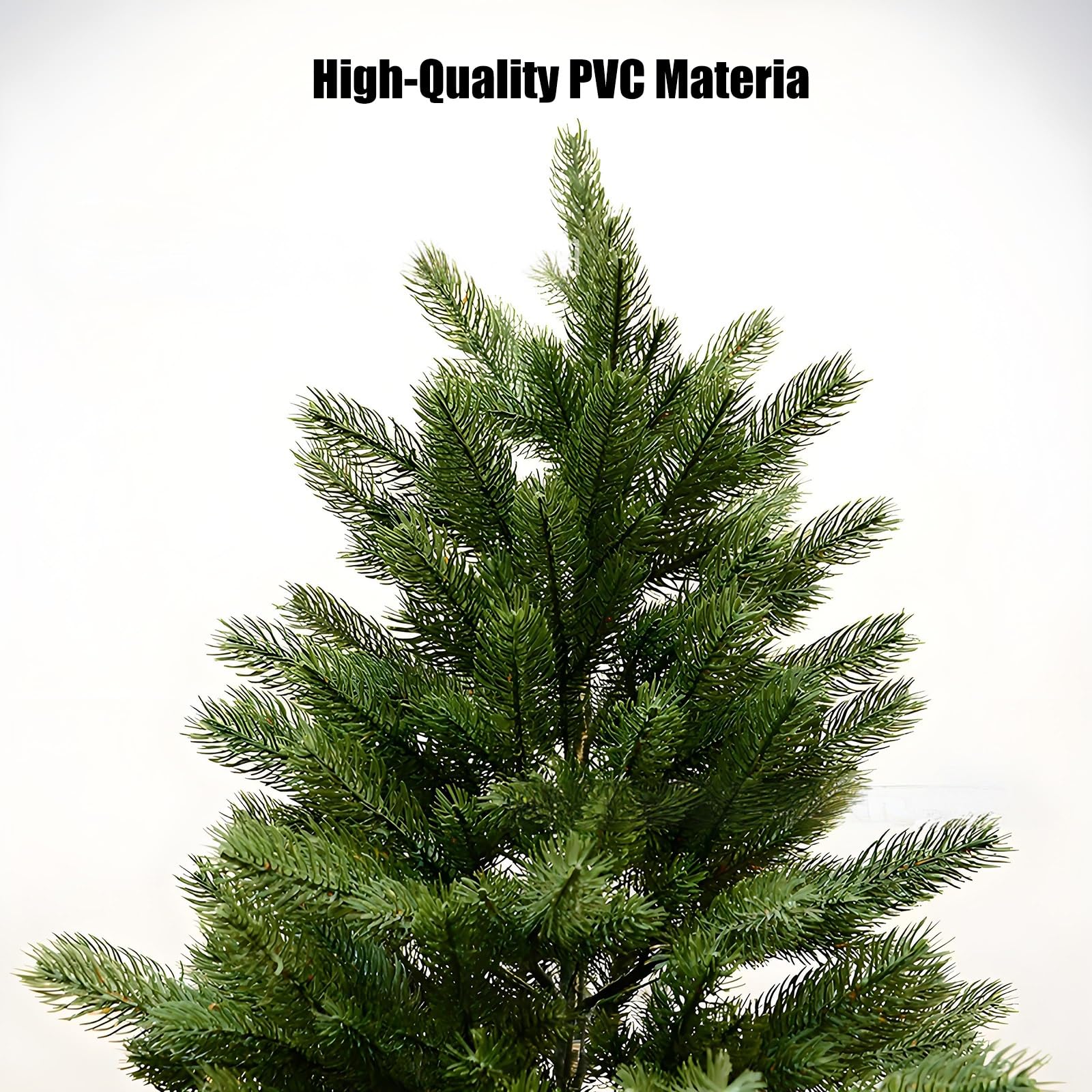Árbol de Navidad Artificial Grande, Abeto Navideño Premium con Bisagras y Patas de Metal Sólido, Decoración Navideña de Interior y Exterior(180cm/6ft)
