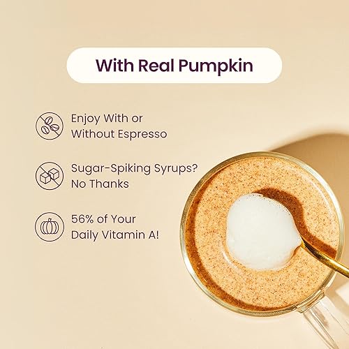 Miniatura 6 de Blume Pumpkin Spice Latte - Superfoods Latte en polvo - Latte en polvo sin almíbar orgánico y vegano - 30 porciones (4.41 oz)