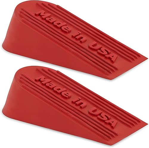 Vista 9 de Tope de puerta grande de goma fabricado en Estados Unidos – Cuña de tope de puerta para alfombras, azulejos, suelo de concreto – Topes de puerta