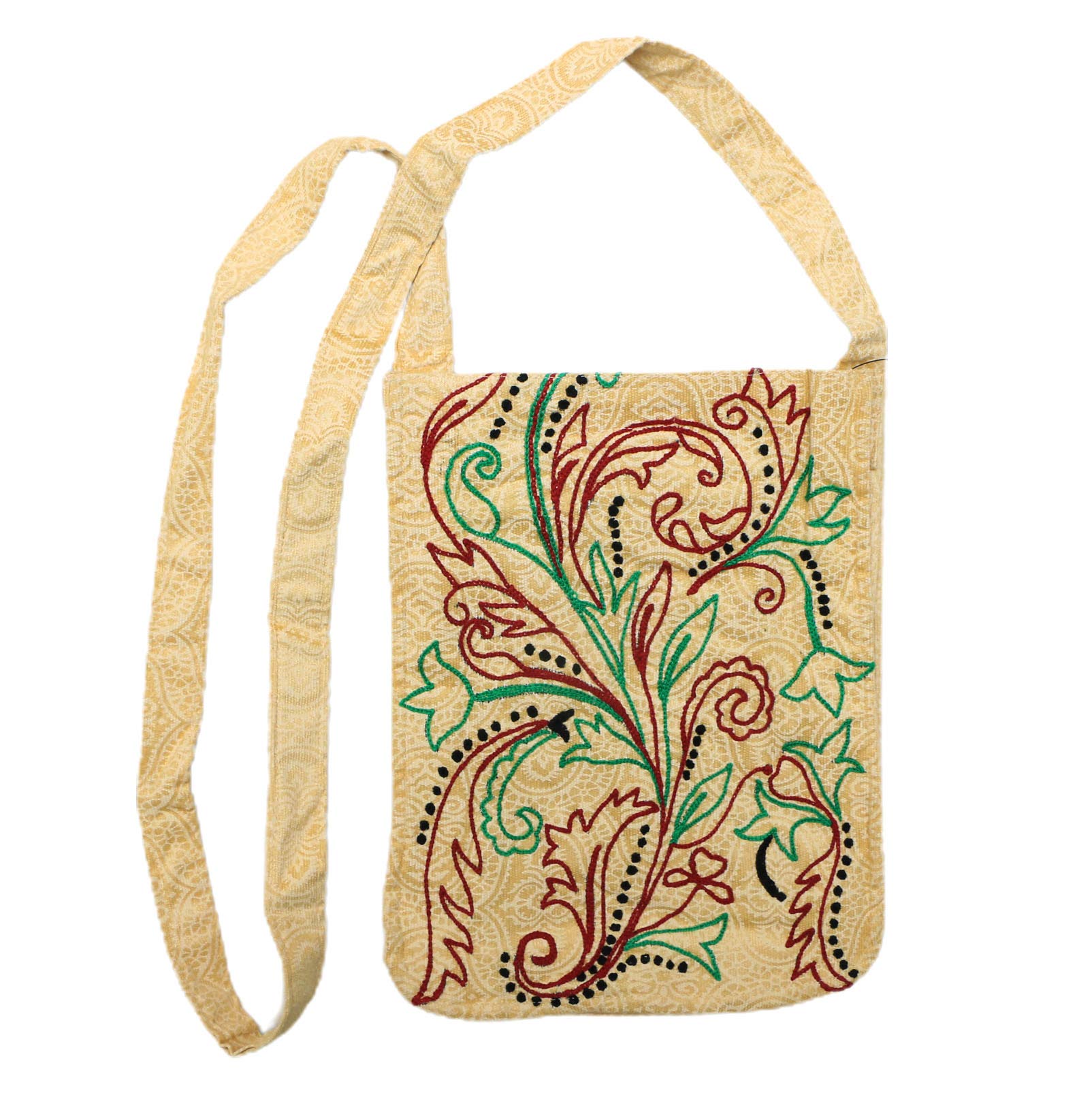 LOOK made Hand Embroidered Side Sling 100% Hand bag for Women Cum Cross Body Shoulder Bag for Girls (Beige) (B08KQ3Z9RW) Amazon Price History, Amazon Price Tracker