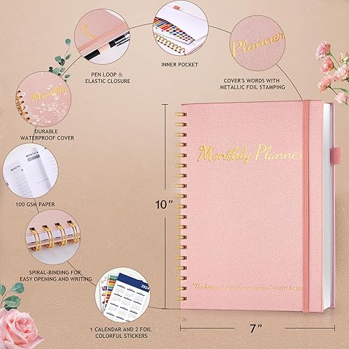 Miniatura 2 de JUBTIC Agenda mensual sin fecha para 2023-2024 con calendario, cuaderno de lista de tareas de 30 meses para mujeres u hombres, agenda de citas de