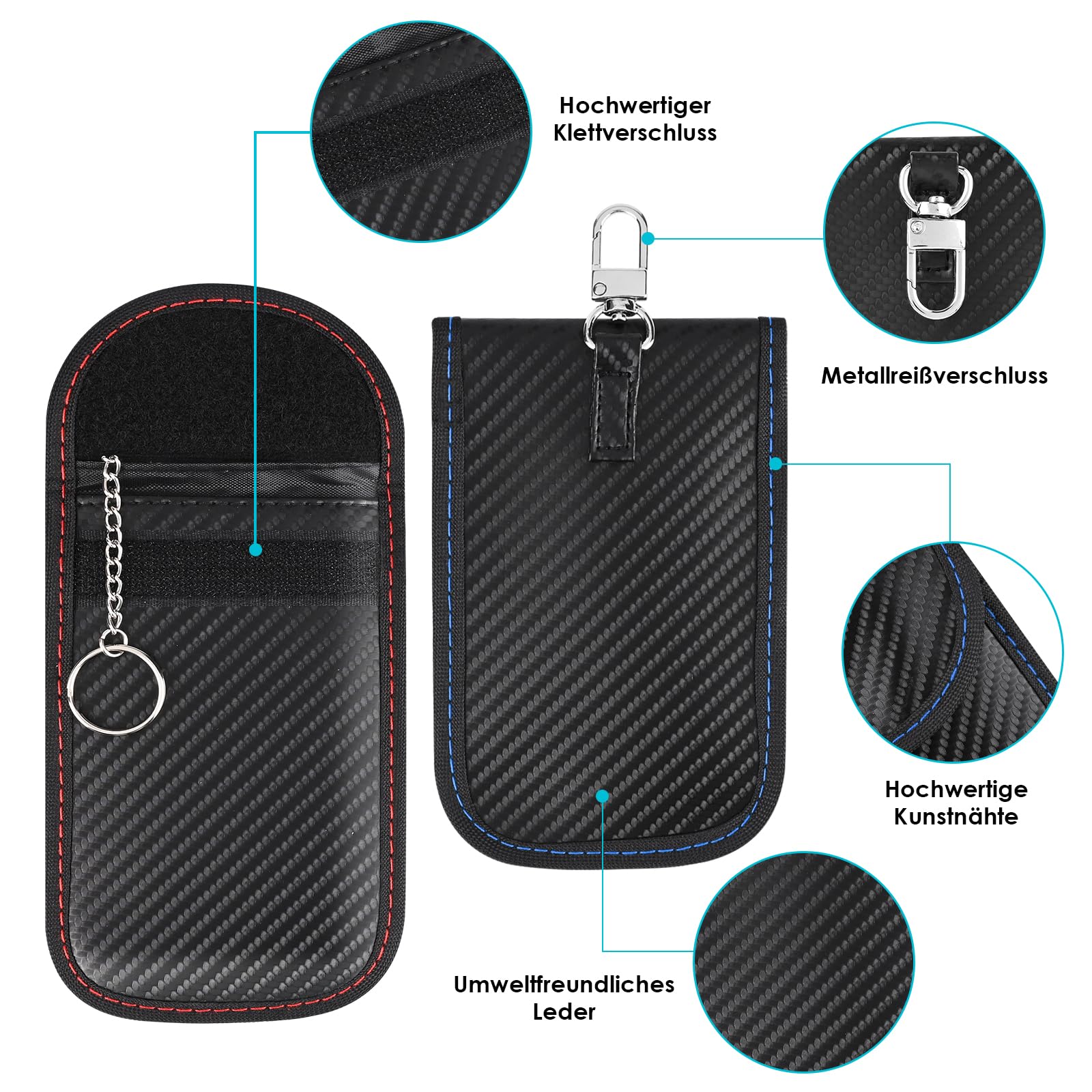 Gtuzkheu Caja Faraday Antirrobo & 2 Bolsas Faraday, 17 * 12 * 9.3CM, Caja De