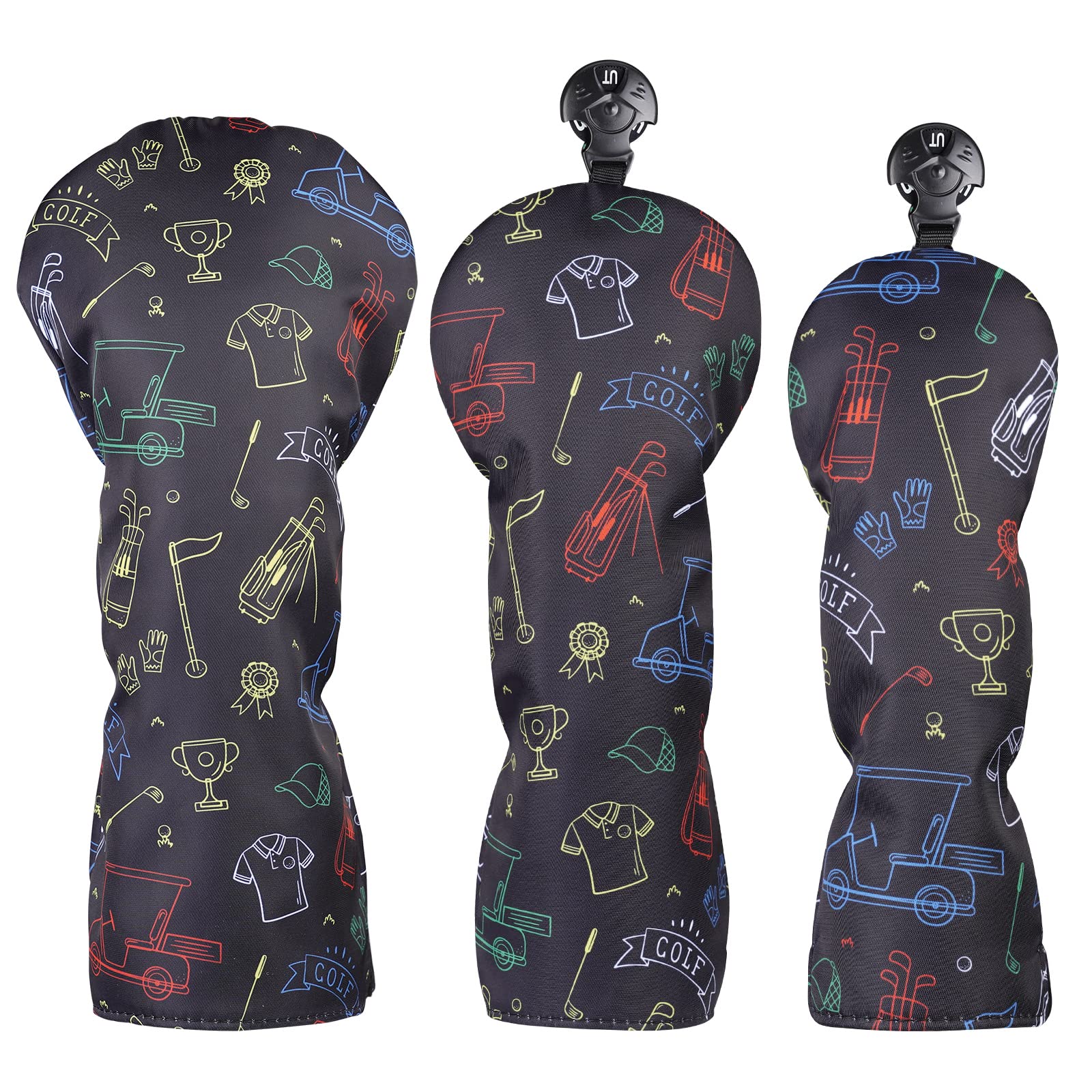 CRAFTSMAN GOLFCluc Head Cover 3 Pack Golf Club Headcovers for Driver Woods Hybrirds