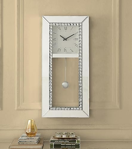 Miniatura 1 de Wall Clock, Mirrored & Faux Crystal Diamonds AC00418