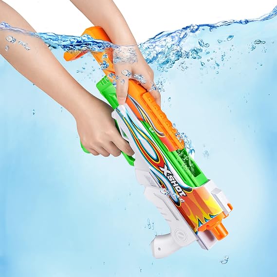 X-Shot Fast Fill Skin Hyperload 2 Pack ZURU Water Gun Water Blaster Toy Total 2 blasters to fill in water in just 1 second!  Flame and splash