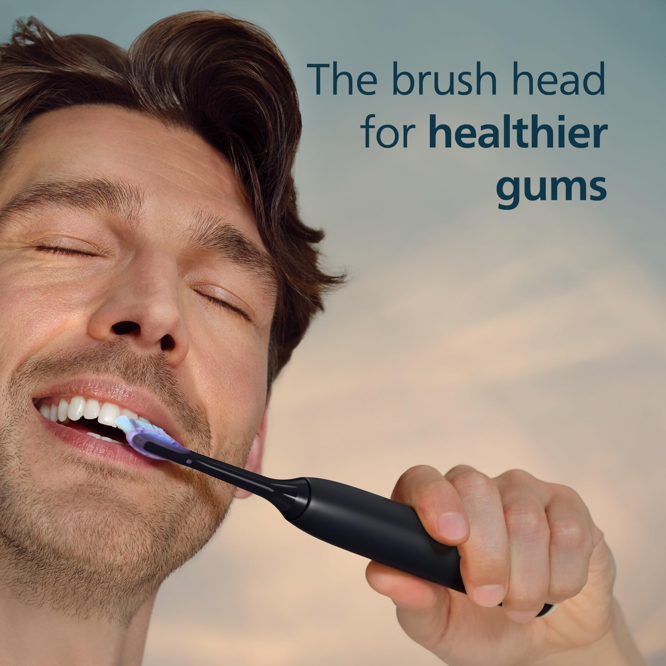 Philips SONICARE HX9052/95 - Cabezales de cepillo de dientes de repuesto para cuidado de las encías, 2 cabezales de cepillo, color negro