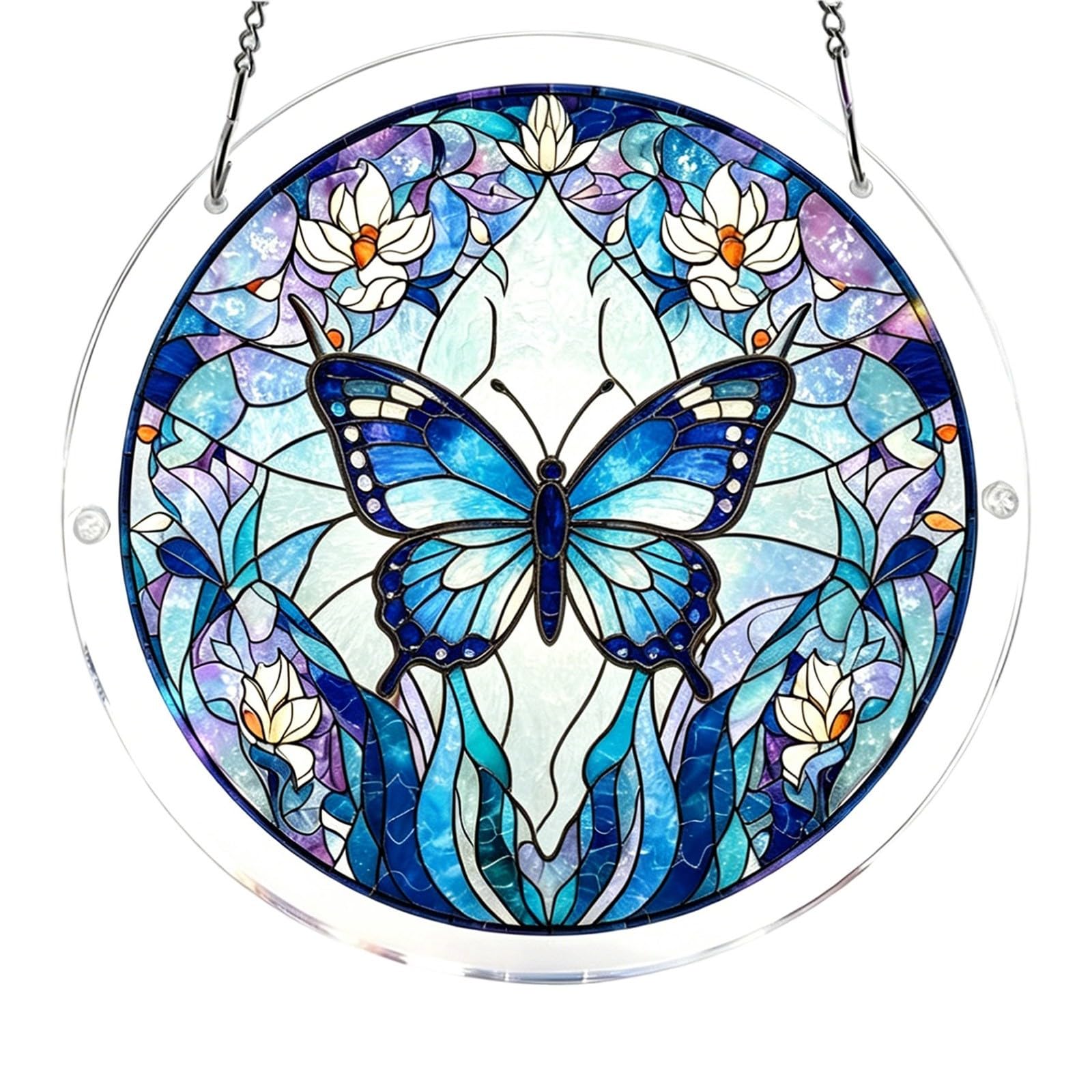 Acrylic Jigsaw Puzzle Suncatcher,Acrylic Puzzle Suncatcher,for Doors Garden and Window Hanging&Birthday Mom Women Adults Gift-19 CM,A — view 45