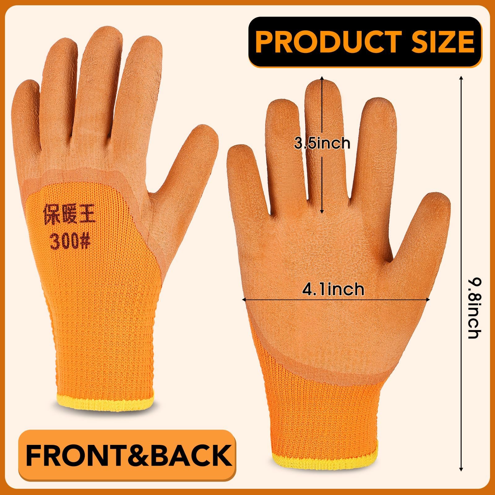 10 pares de guantes de trabajo de invierno impermeables para hombre, guantes de congelador con agarre antideslizante, guantes con aislamiento térmico, guantes de trabajo para invierno, clima frío,