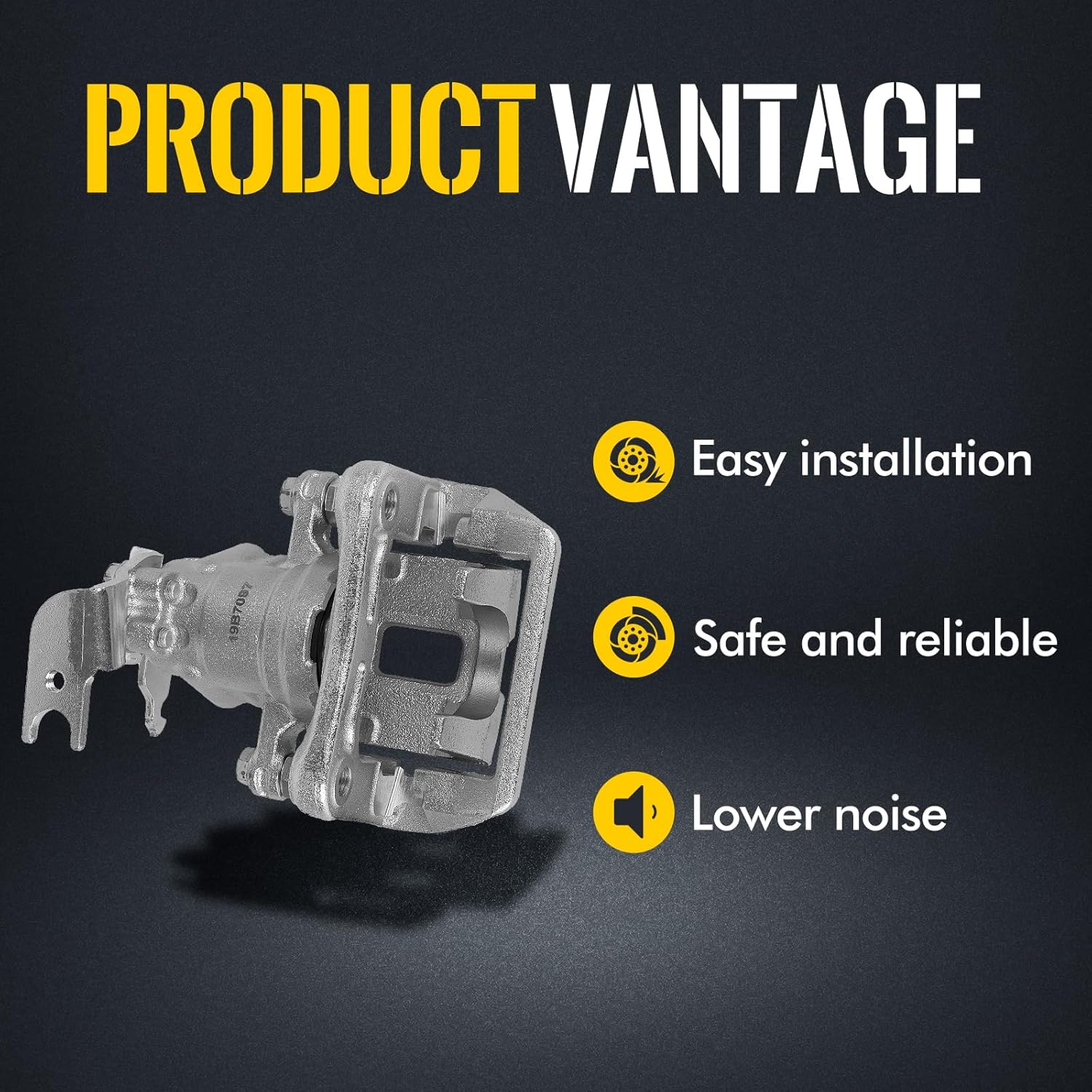 KUSATEC 19B7097 19B7096 Disc Brake Caliper with Bracket fit for Honda Accord 2013-2017; Both Left and Right side