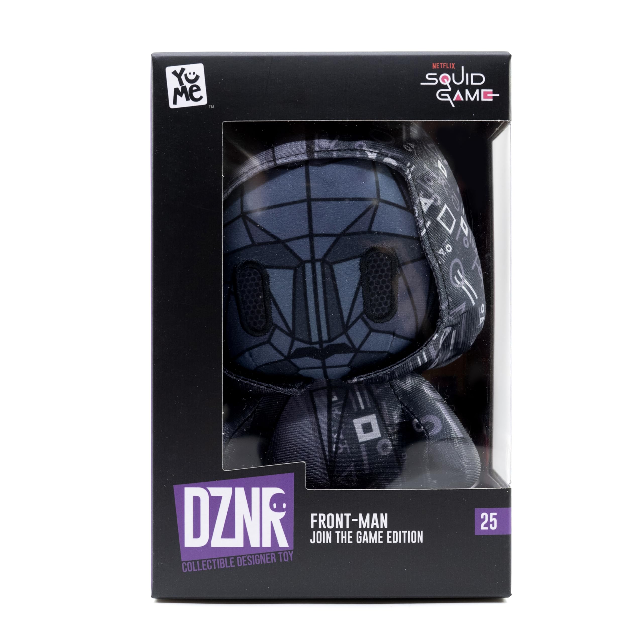 YuMe DZNR Squid Games Plush Toy - Front Man 7" Plushie Hero Box Collectable | Licensed Netflix Merchandise | Soft Toys Gift for Kids, Adults & Series Fans | Get All 4 Join the Game Edition Plushies