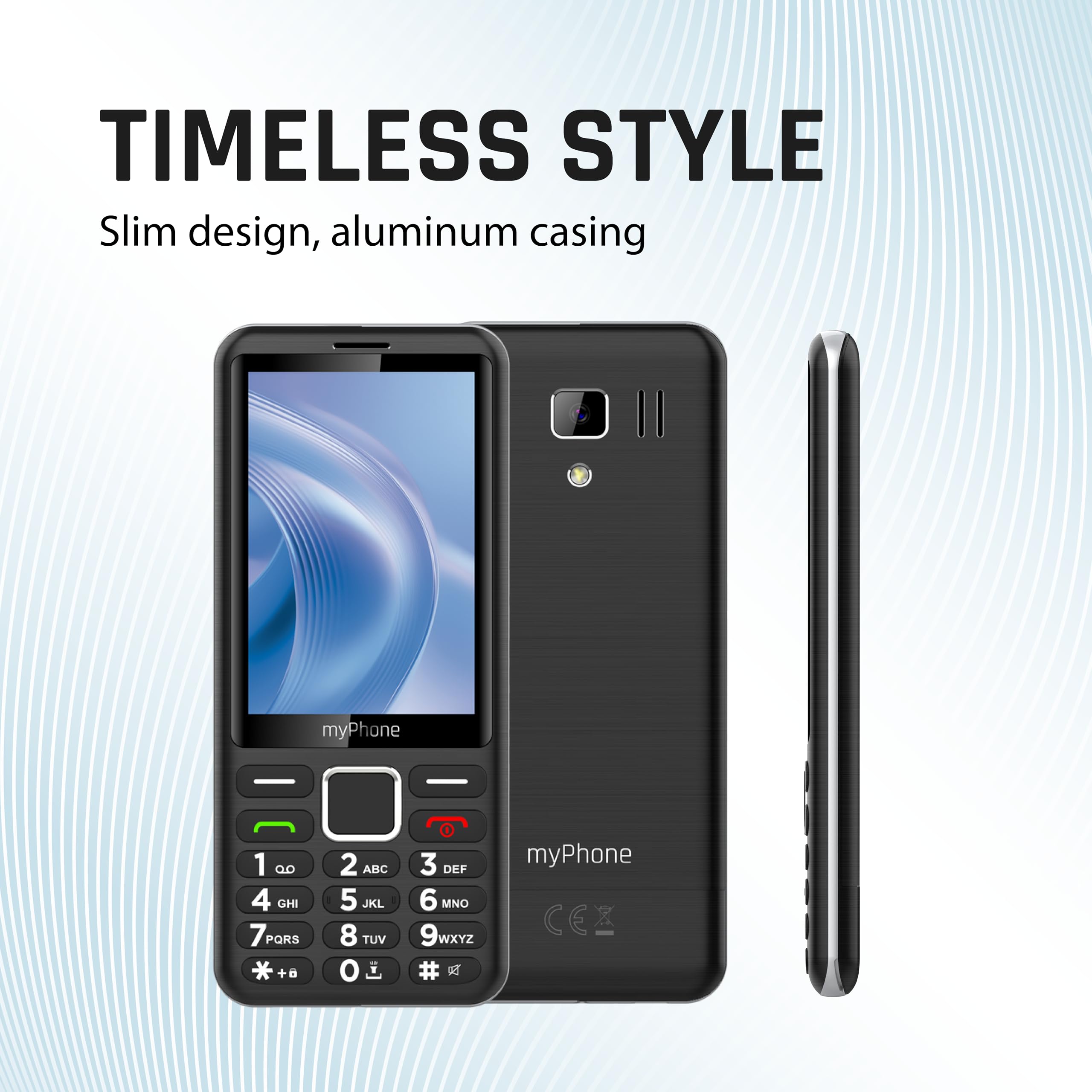 myPhone 3510 LTE telefon dla seniora bez abonamentu, 4G telefon z klawiaturą z 3,5 calowy wyświetlacz, duże przyciski, Dual SIM, długi czas pracy baterii
