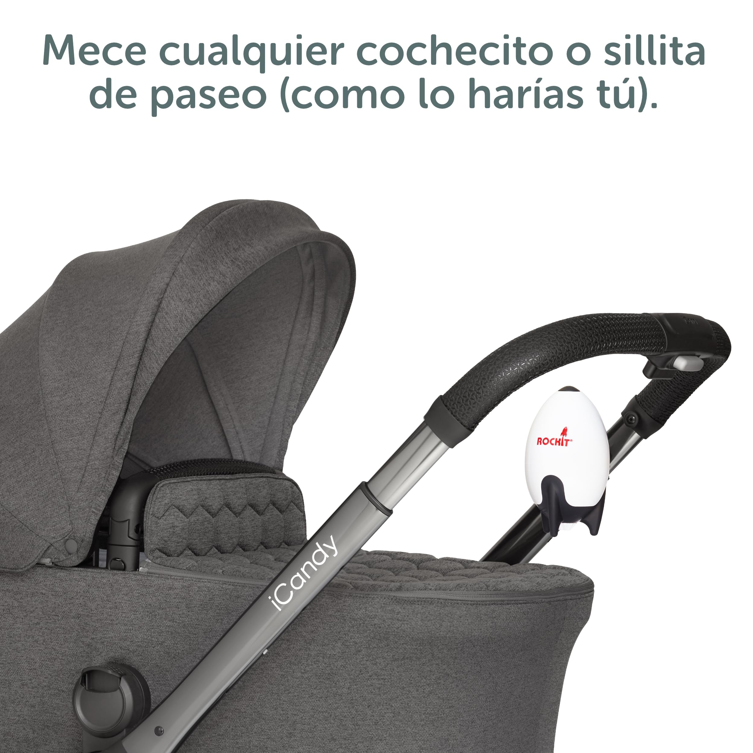 Rockit Rocker recargable – Ayuda para dormir para bebés balancea suavemente cualquier cochecito o cochecito, velocidad ajustable – Se adapta a todos los cochecitos y cochecitos para crear un bebé
