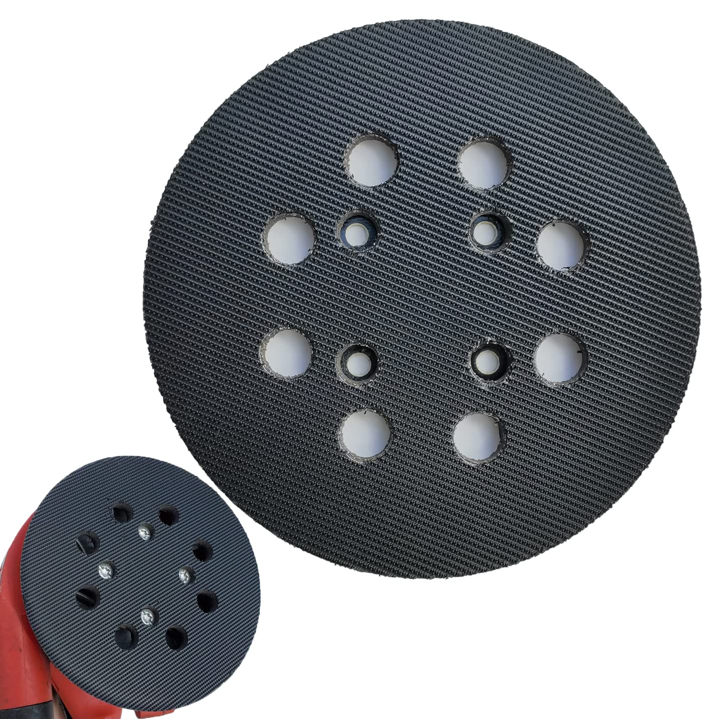 5 Inch 8 Hole Hook and Loop Standard Replacement Pad Sander Backing Pad