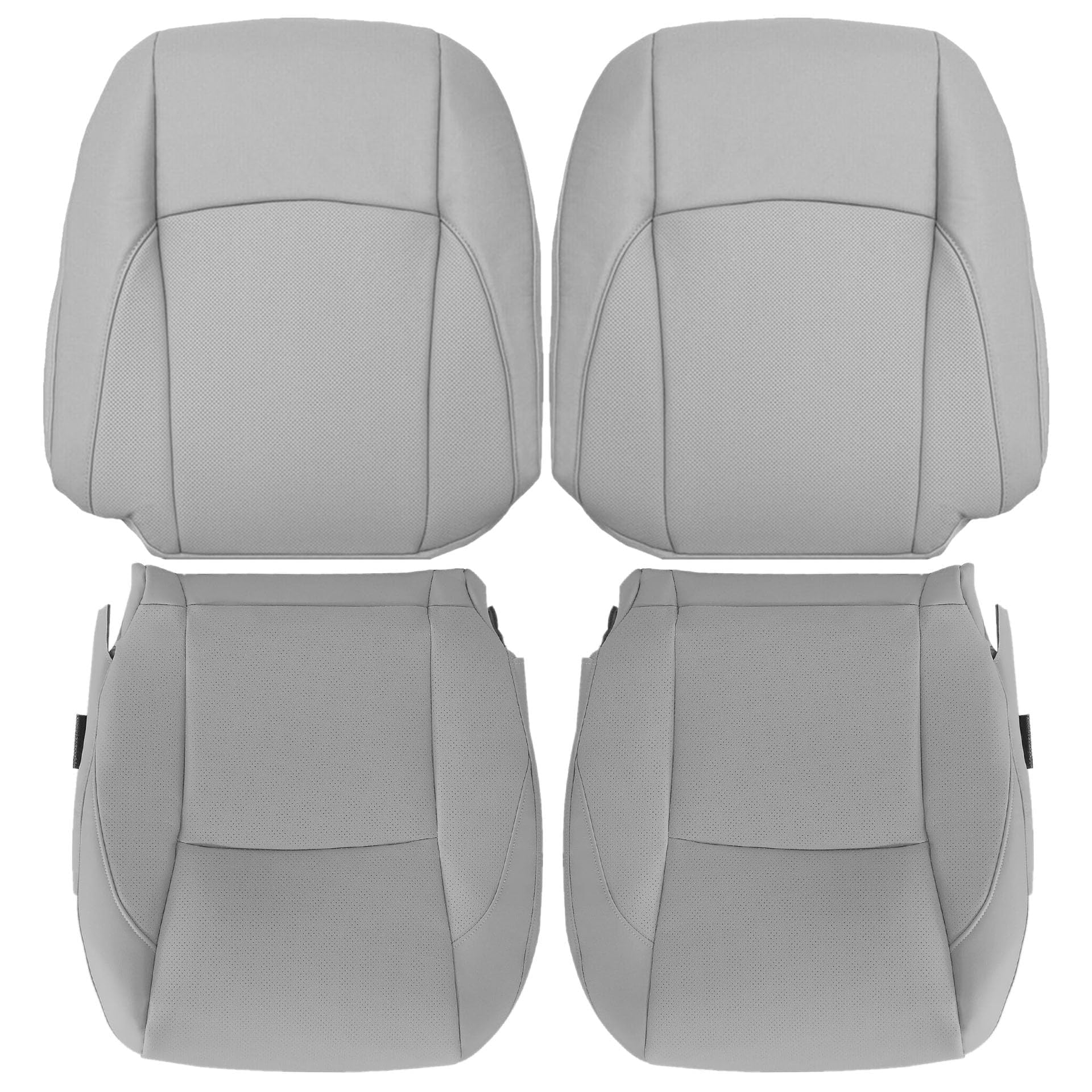 Photo 1 of GXARTS Driver and Passenger Side Bottom & Top Lean Back Replacement Perforated Leather Seat Cover Light Gray LA15 LB15 Fit for Lexus ES350 2007 2008 2009 2010 2011 2012