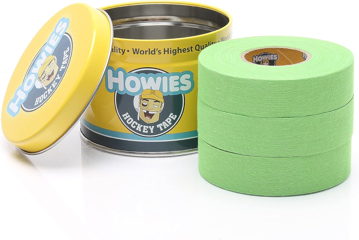 Howies Hockey Tape | 3-Pack Colored Cloth Stick Tape (Single-Color Options) | Pro Grip & Durability for Hockey, Lacrosse, & Baseball | Made in USA