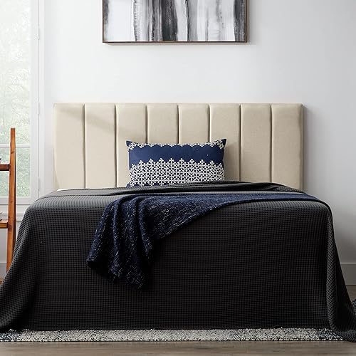 Miniatura 25 de Lucid Cabecera tapizada de altura media - Capitoné de diamante - Poliéster acolchado - Altura ajustable de 34" a 46" - Fácil montaje - Marco de cama