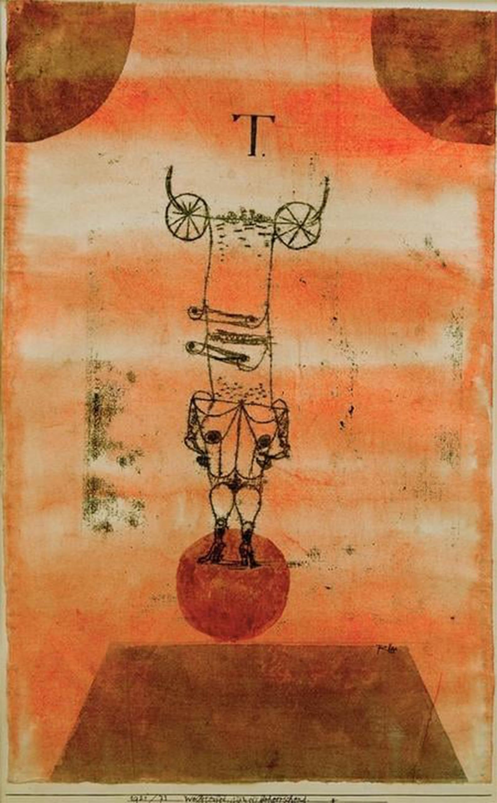 ARTXLXXBN Famous Prints Artwork Pictures Poster Painting Art Woman Devil Dominating the World by Paul Klee Artwork Landscape Pictures for Home Decor 60x90cm