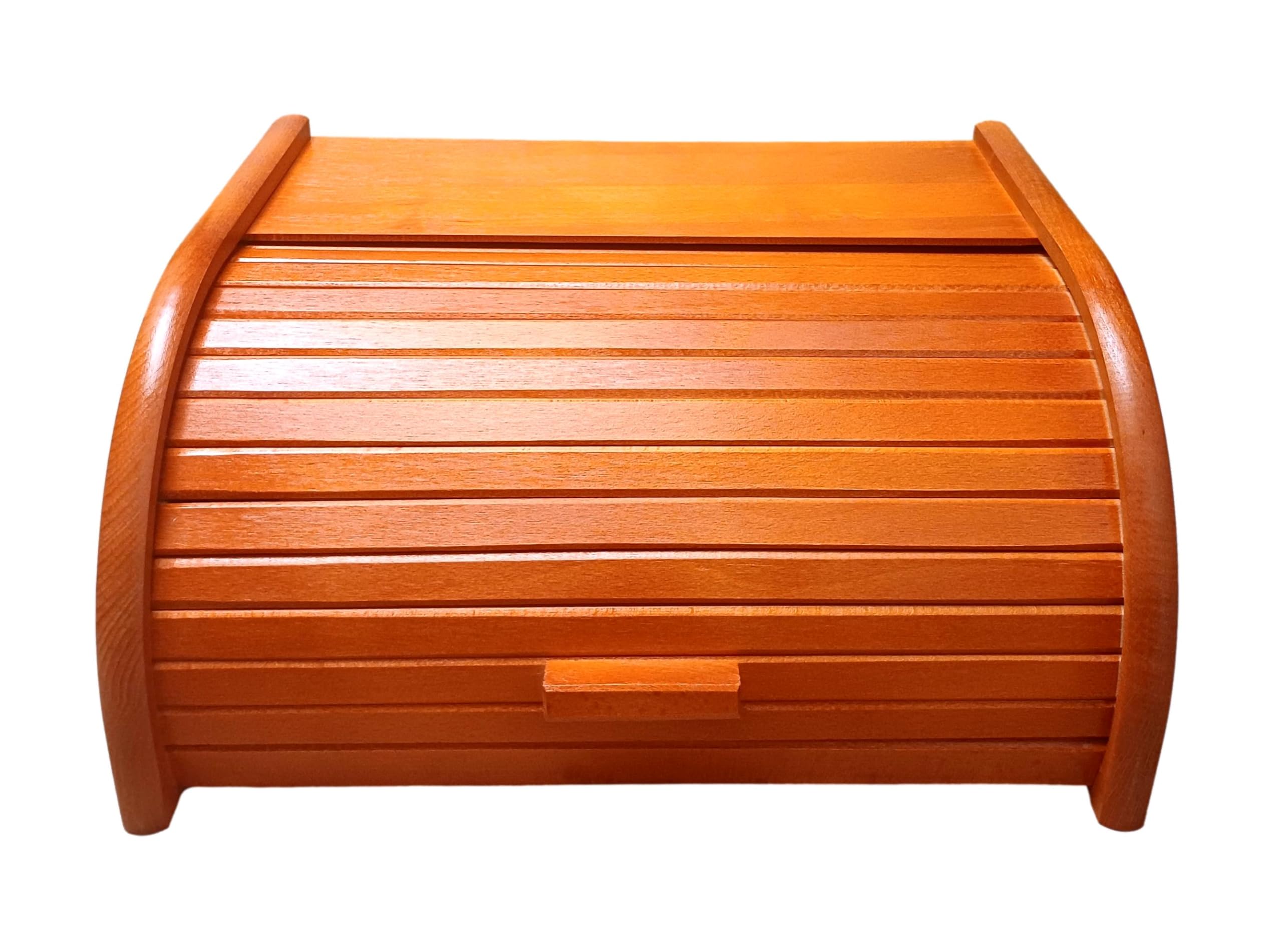 Petite Boîte à Pain En Bois Orange Avec Couvercle Coulissant - Wooden World