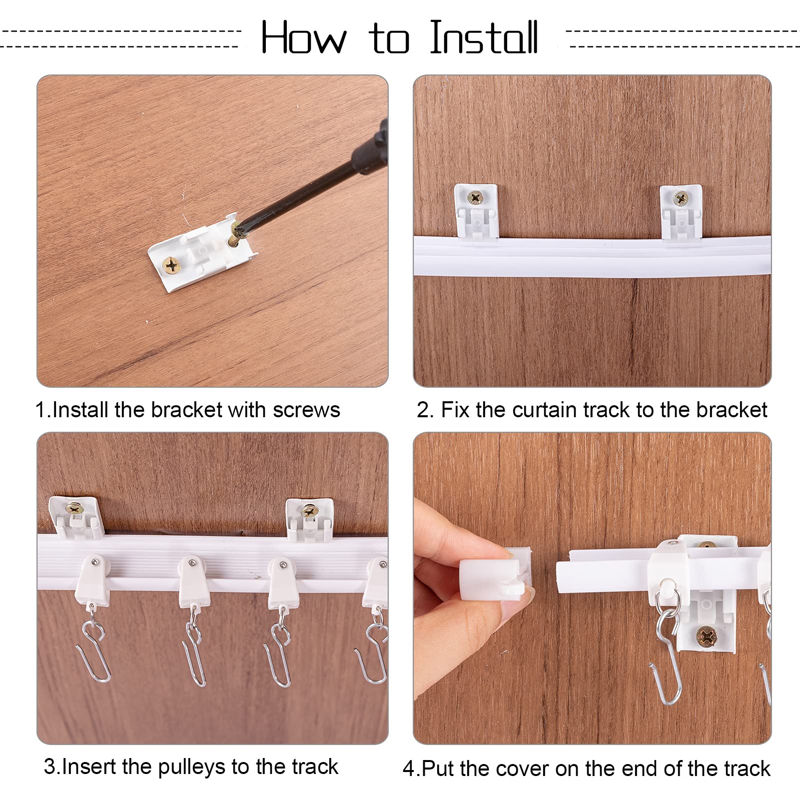 Curved Ceiling Curtain Track Kit, Flexible Bendable 16.4Ft Ceiling