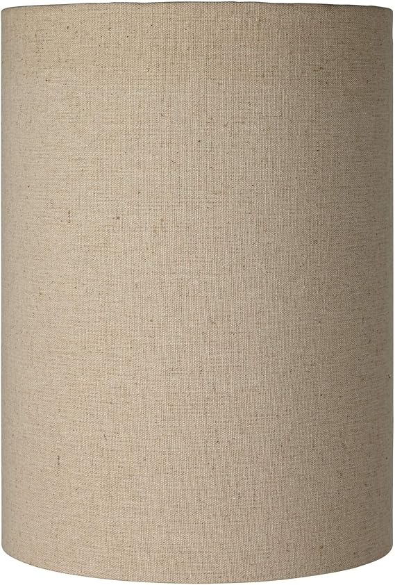Cotton Blend Tan Small Cylinder Lamp Shade 8" Top x 8" Bottom x 11