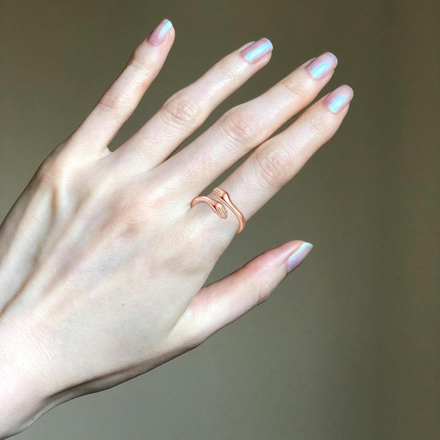 INFUSEU Cute Rose Gold Rings for Women Girls, Love Gifts for Her - Image 4