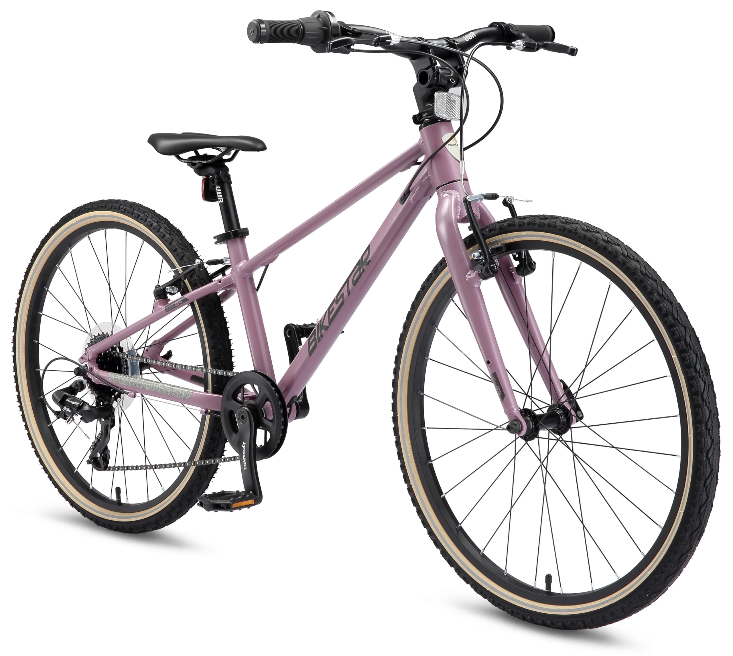 jugend mountainbike leicht BIKESTAR Leichtgewicht 9 kg Kinder Fahrrad Aluminium ab 8-9 Jahre | 24 Zoll 8 Gang Shimano Schaltung Ultra Color:Lava Red wilde Intertec