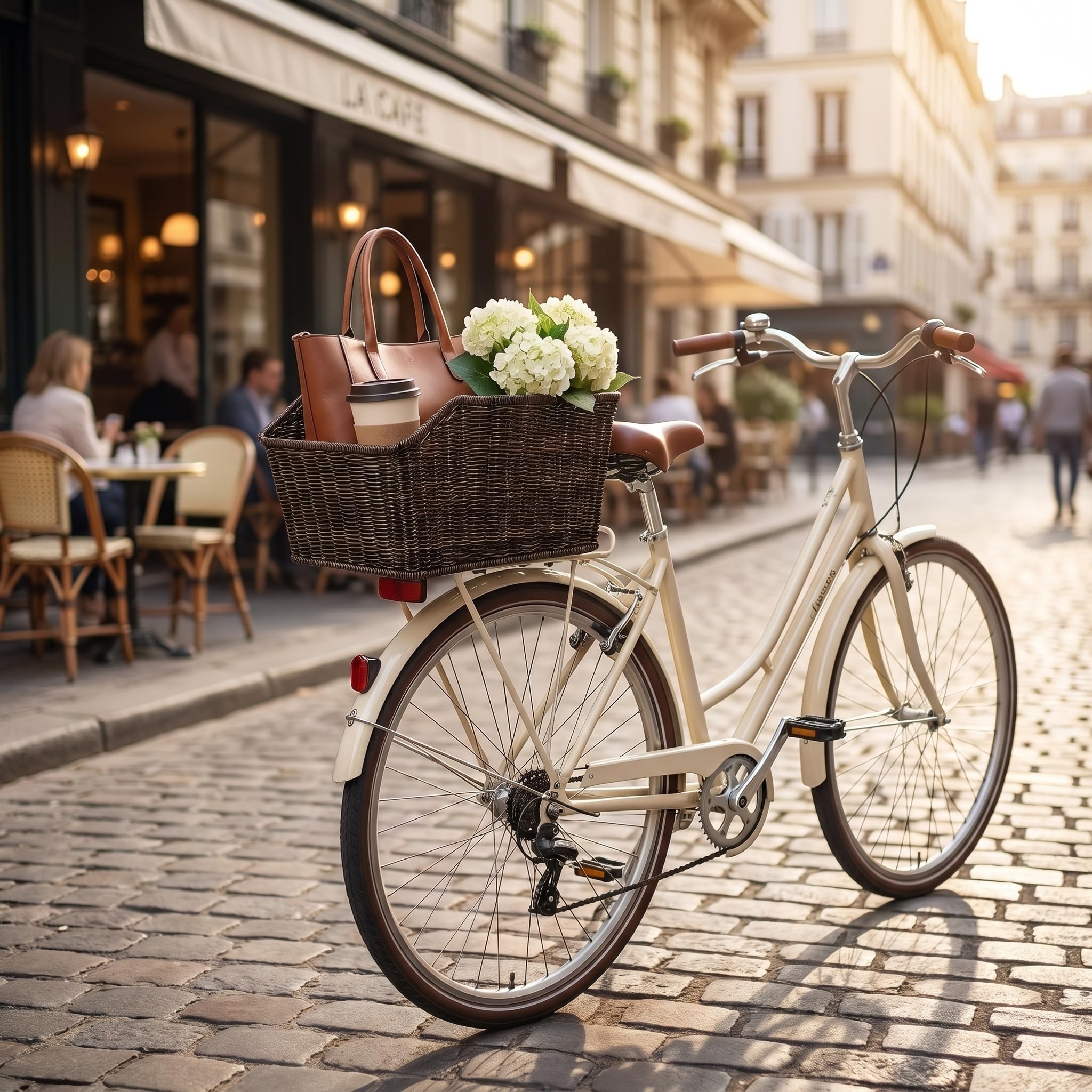 Red Loon - Cesta para bicicleta, tamaño XXL, aspecto de ratán