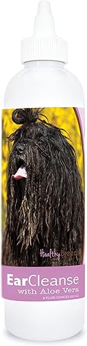 Healthy Breeds - Limpiador de oídos con aloe vera - Formulado por veterinarios para desodorizar, limpiar, secar y acidificar el canal auditivo -