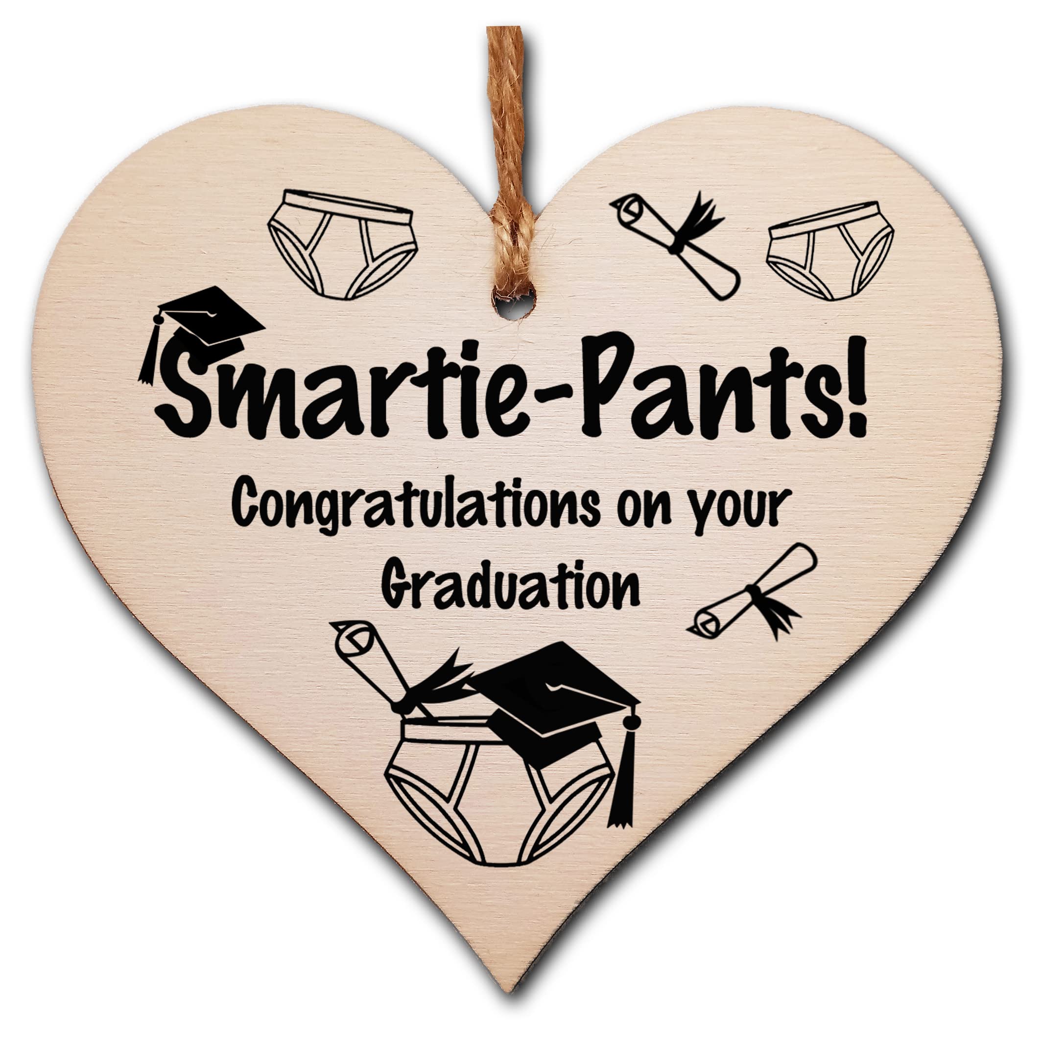 Gift In Can Handmade Wooden Hanging Heart Plaque Gift Well Done On Graduation Congratulations Keepsake