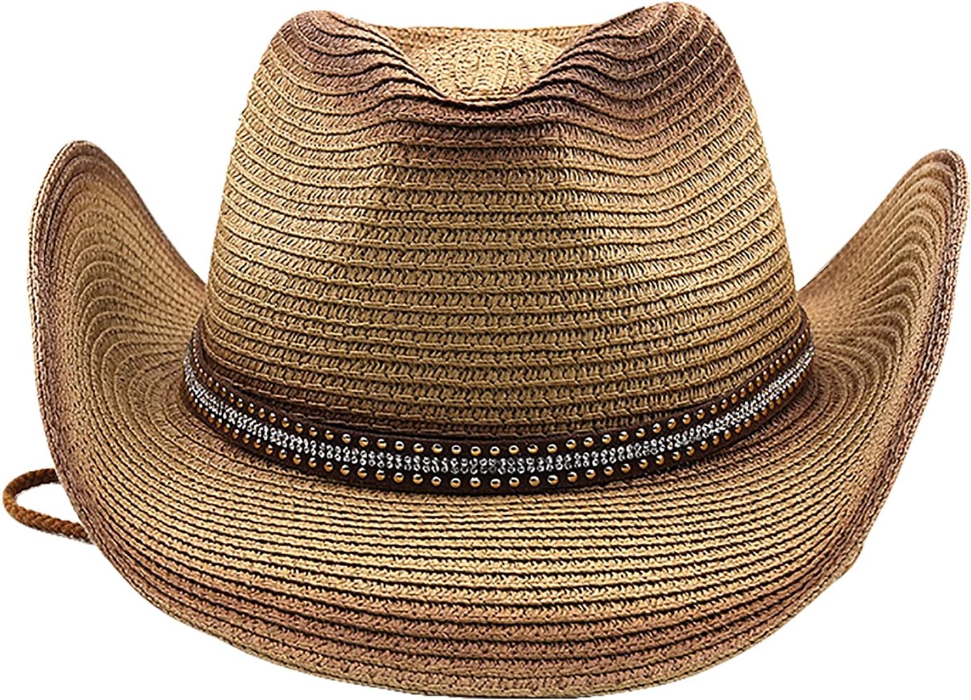 Cowboy Straw Hat Men Women Wide Brim Fedora Panama Bucket Hat UV Protection Vacation Cap Foldable Beach Western Cap - Image 2