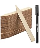 Mr. Pen - Wood Plant Labels with Marker, 100 Pcs, 6