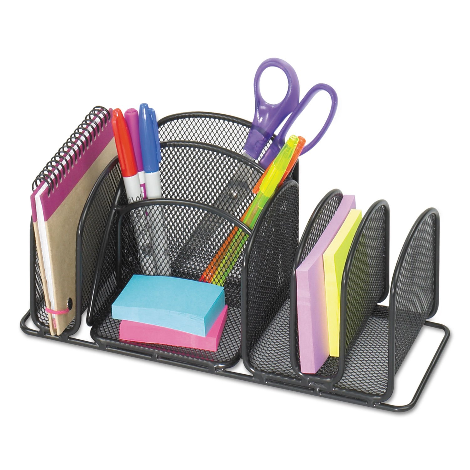 Safco Products 3251BL Onyx Mesh Deluxe Desktop Organizer schwarz