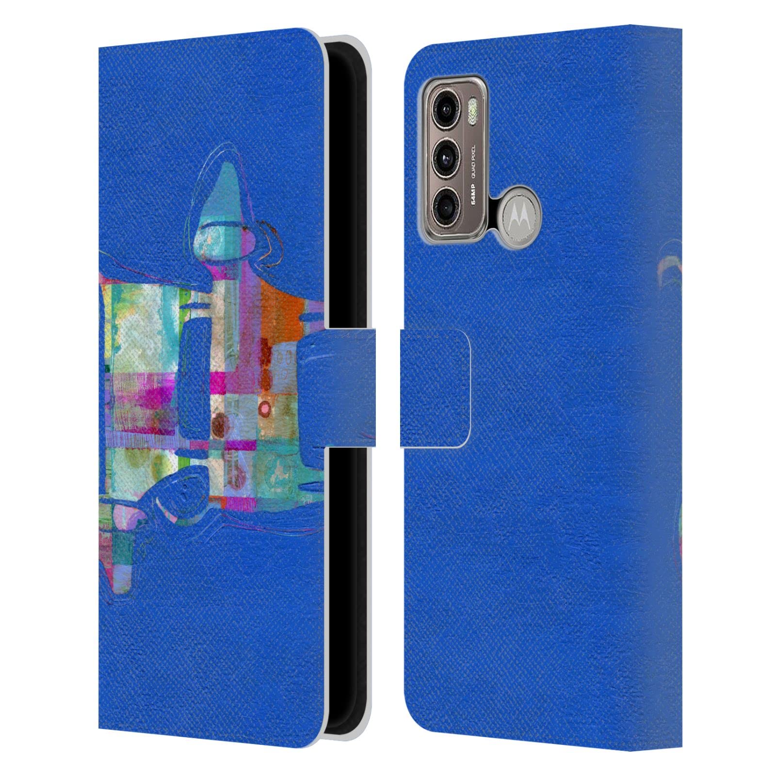 Head Case Designs Officially Licensed Wyanne Double Wags Double Fun Animals Leather Book Wallet Case Cover Compatible with Moto G60 / Moto G40 Fusion