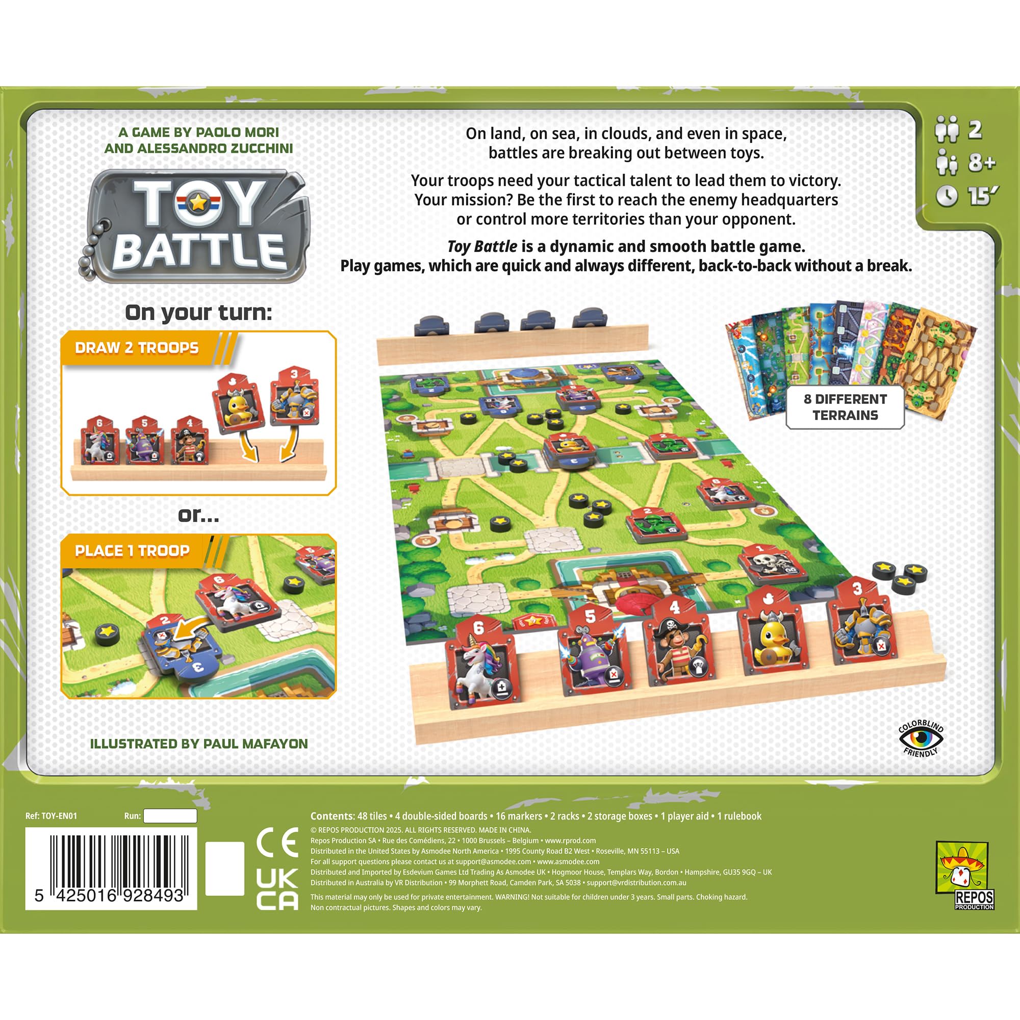 Repos Production Toy Battle | Board Game | Ages 8+ | Ages 8+ | 2 Players | 30 Minutes Playing Time or More - 2