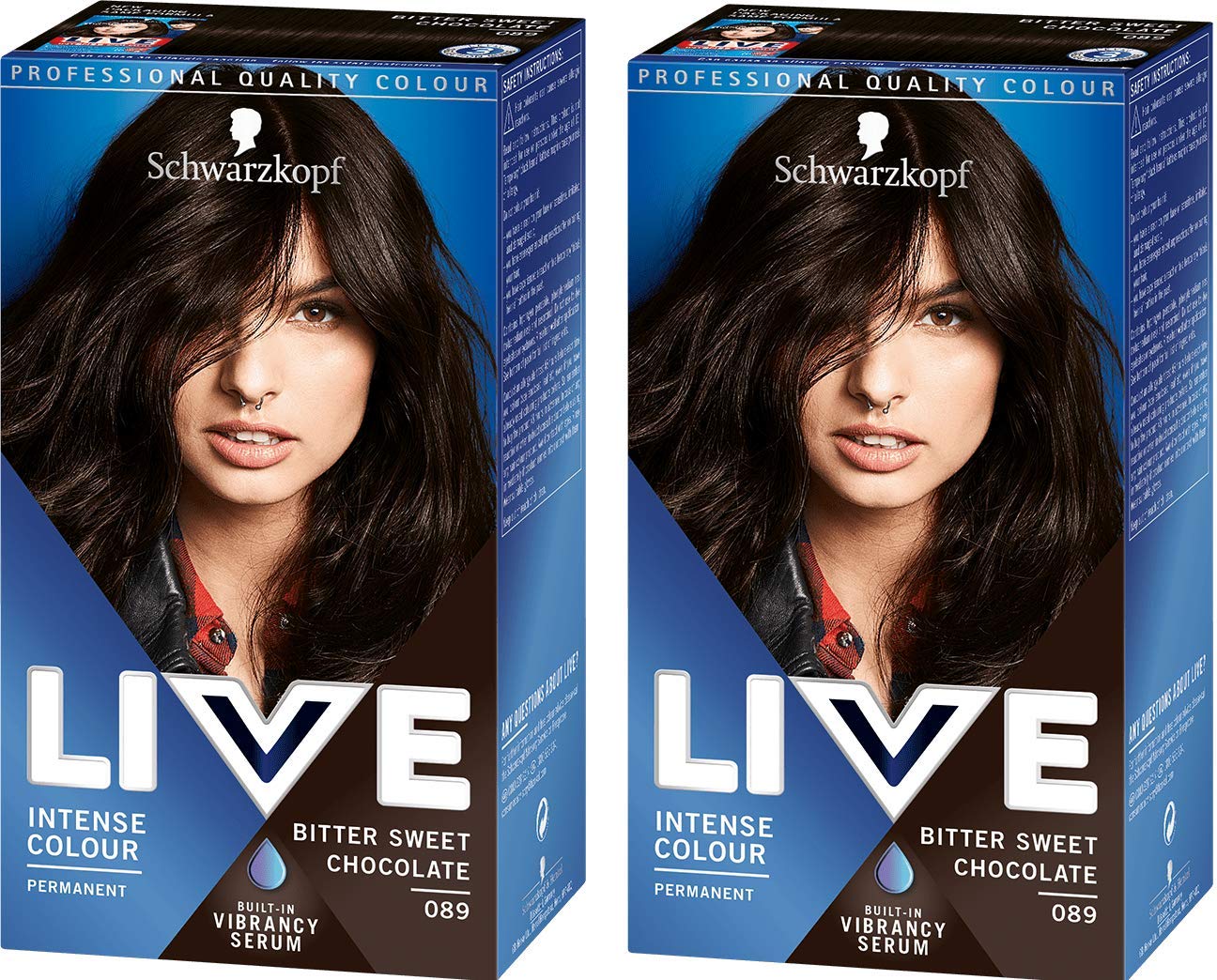 2x Schwarzkopf Live Intense Colour Bitter-Sweet Chocolate 89