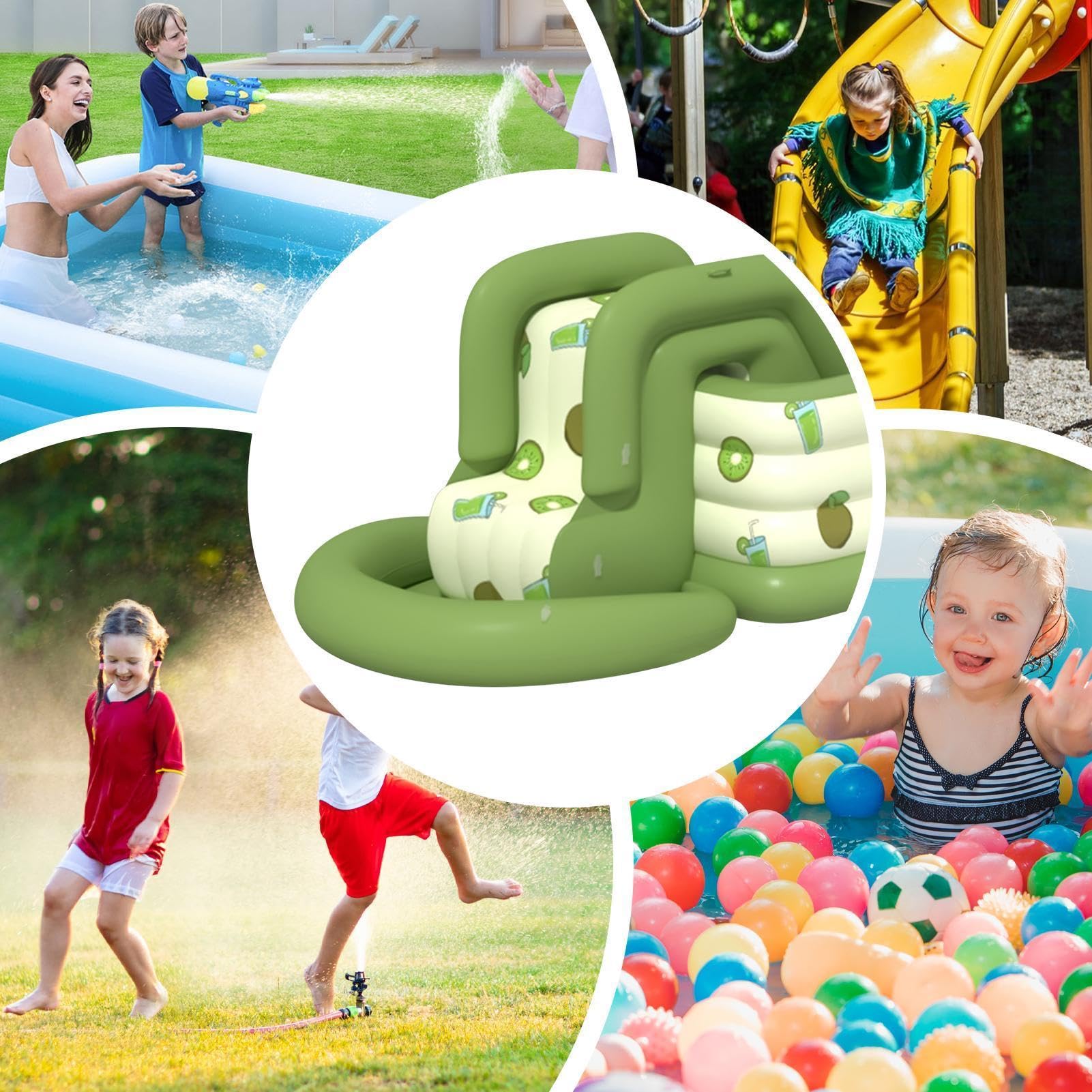 Aufblasbare Poolrutsche Aufblasbares verdicktes Schwimmzubehör | Planschbeckenrutsche Für Urlaub, Camping, , Spielplatz, Poolbereich, Terrasse, Hof, Park, See, , Garten, Outdoor, Zuhause