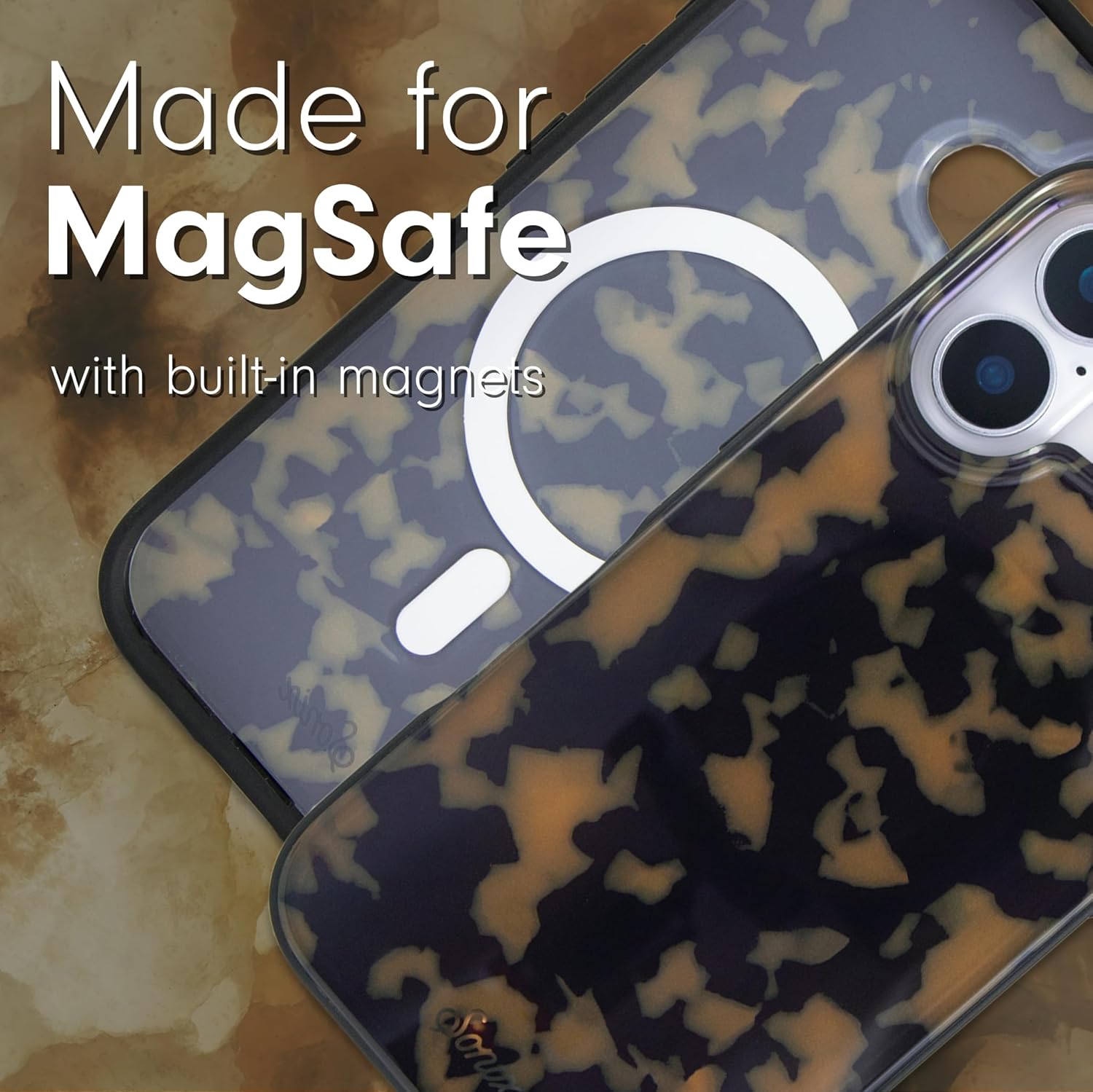 Sonix Case for iPhone 16 | Compatible with MagSafe | 10ft Drop Tested | Tortoiseshell | Brown Tort - Image 3