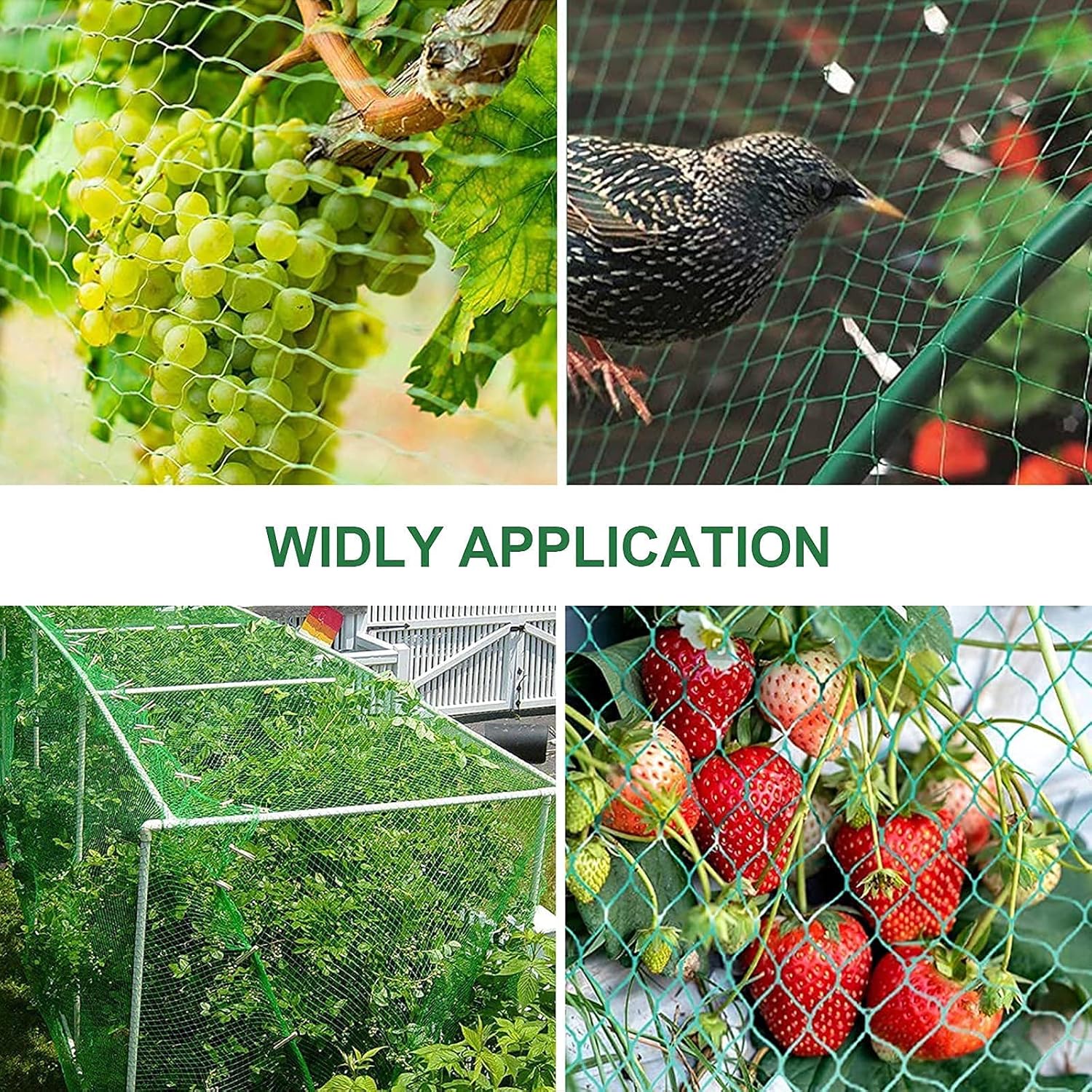 2 Set Vokmon Bird Netting Garden Netting Kit 4m x 10m Reusable Anti