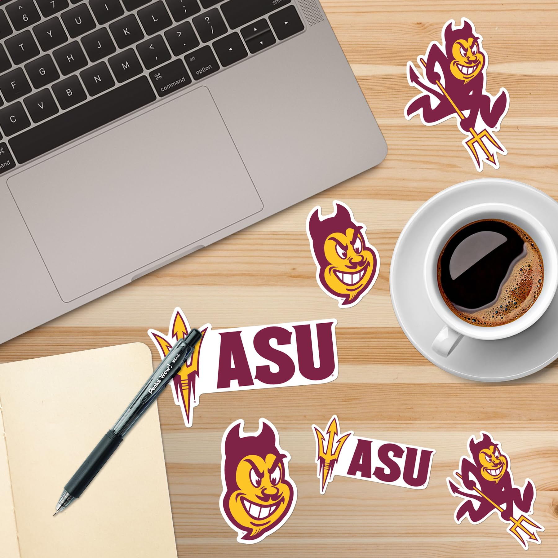 Laptop Stickers Arizona State University 8-Pack Vinyl Stickers - Large ...