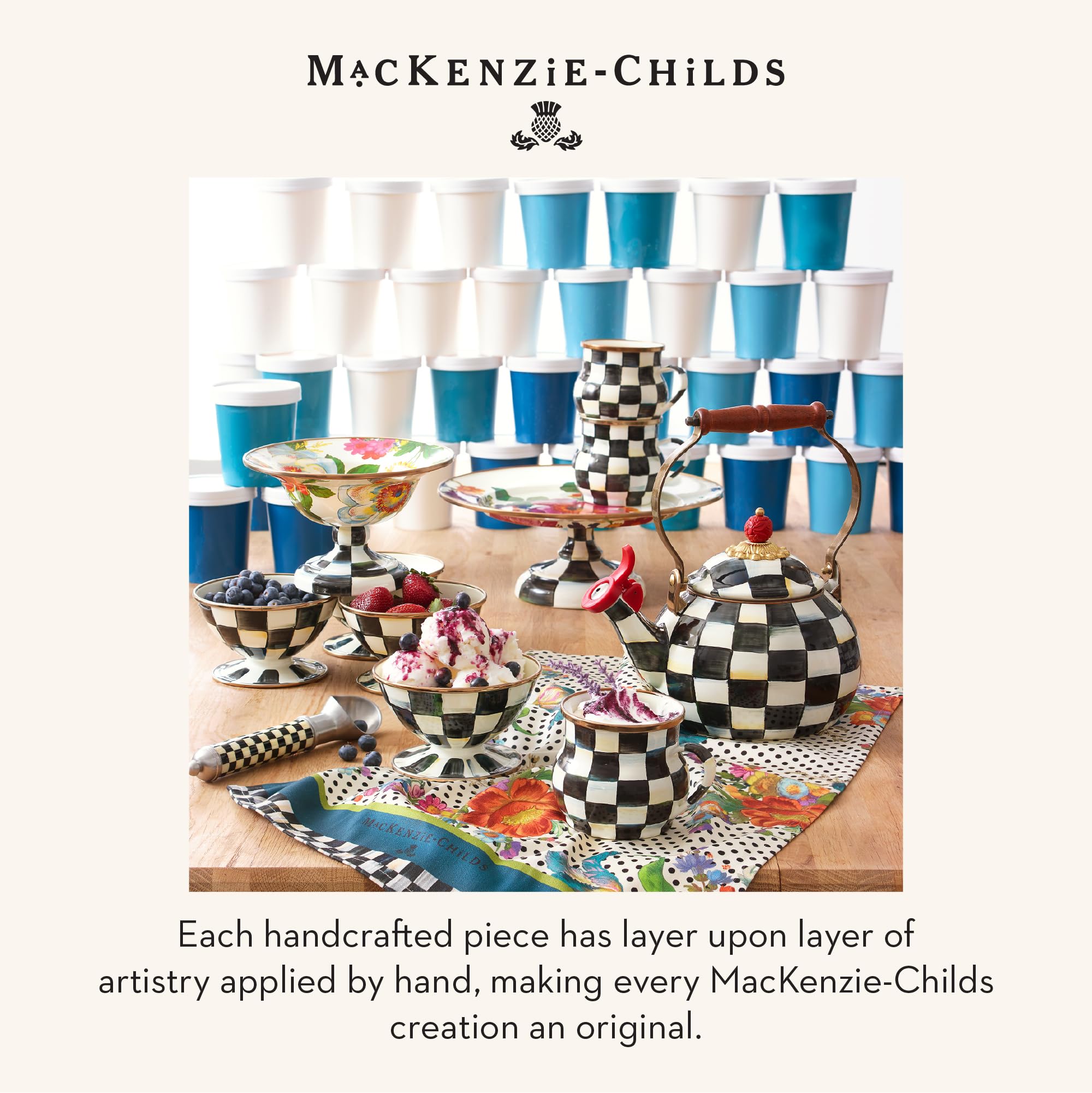 Amazon.com: MACKENZIE-CHILDS Supper Club Ice Cream Scoop, Aluminum
