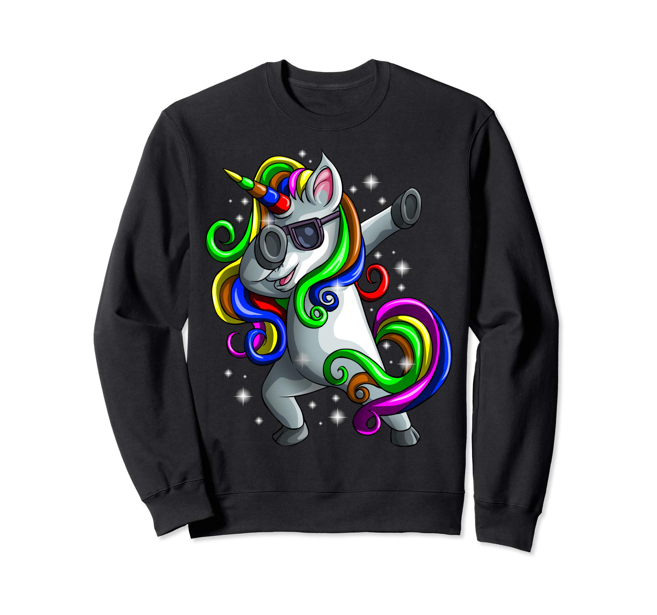 Dabbing Unicorn Shirt Girls Kids Women Rainbow Unicorn Gift Sweatshirt