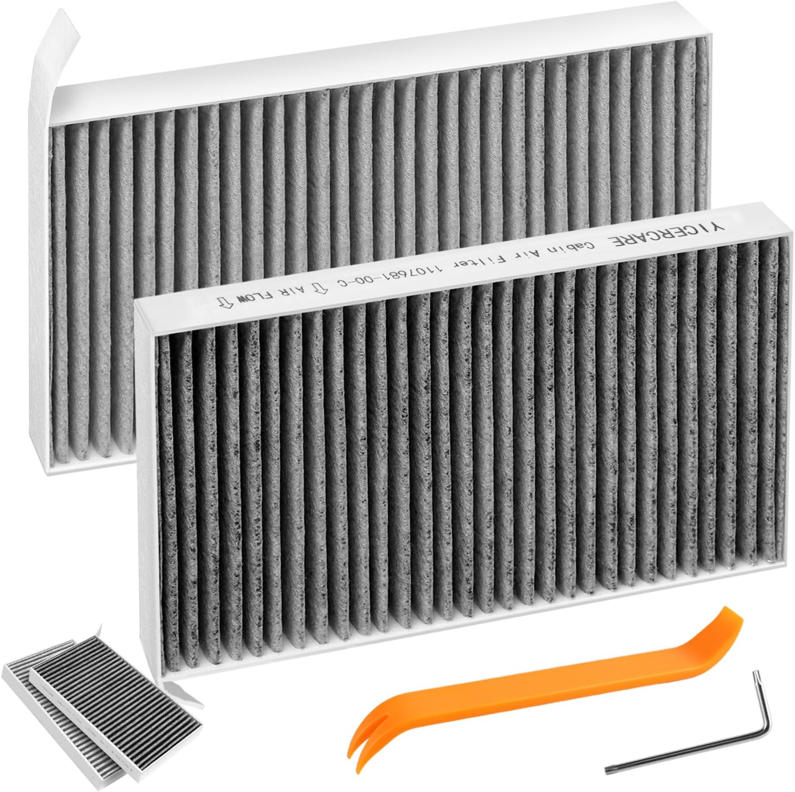 Tesla Model Y Air Filter Model 3 Cabin Air Filter with Activated Carbon, HEPA Filter Replacement Kit Tesla Accessories 2016-2026, 2 Pack