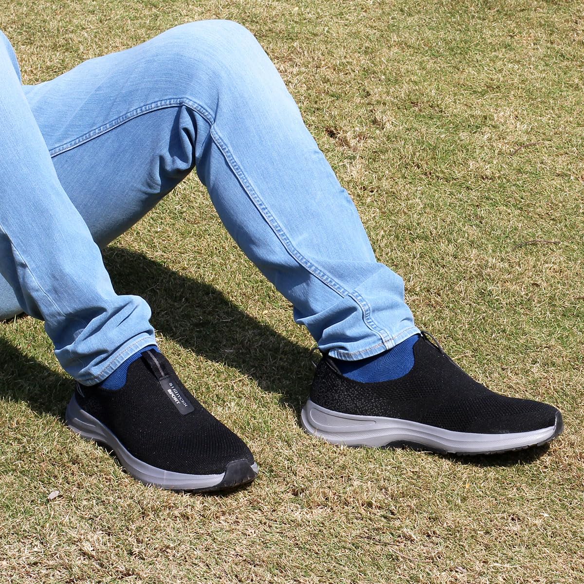 Zapatillas Slip On Hombre Sneakers Tenis Sin Cordones Zapatos | Caminar Deportivas Casual Comodos Ligero Transpirable Negro Gris 40-46