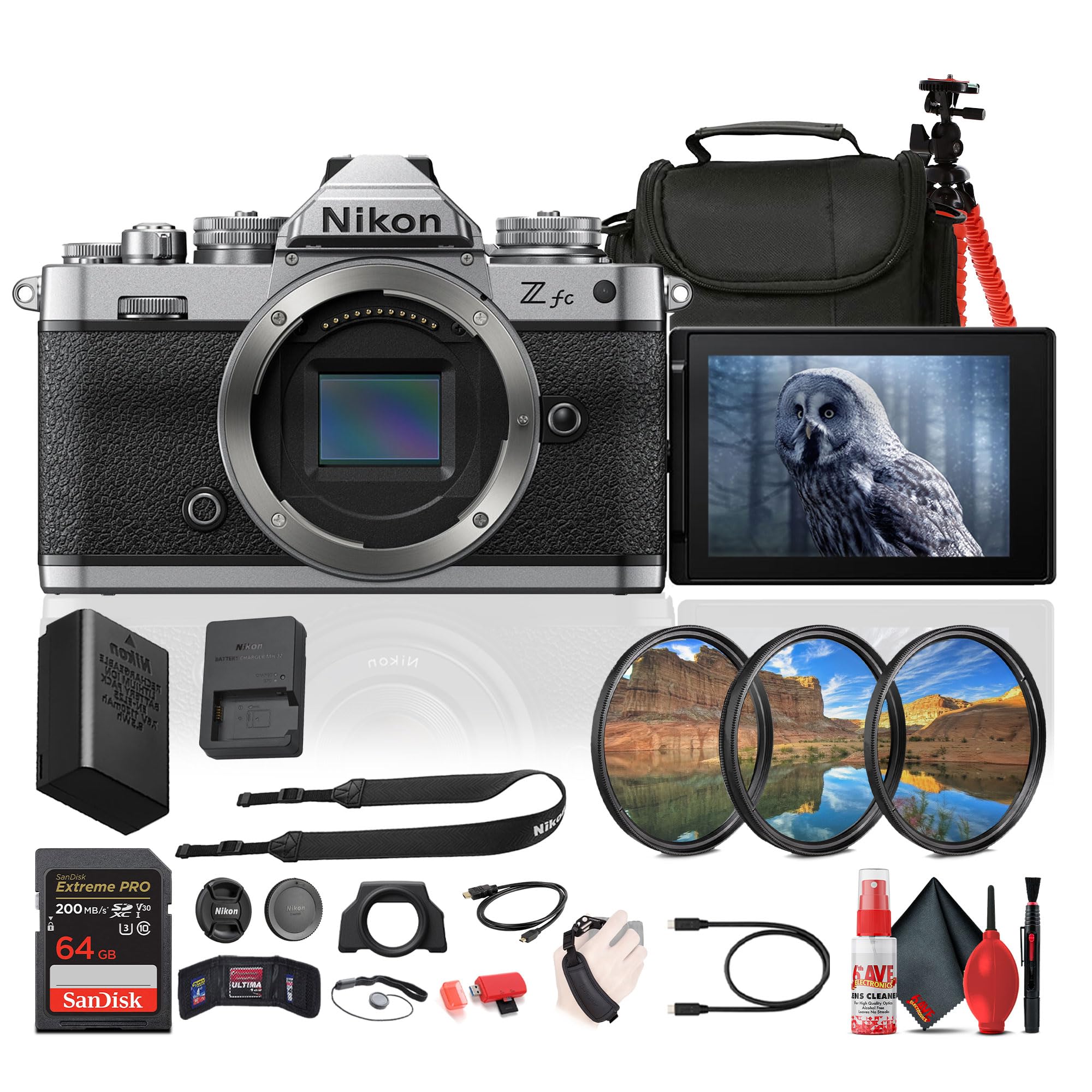 Amazon.com : Nikon Z fc DX-Format Mirrorless Camera (1671) + 64GB