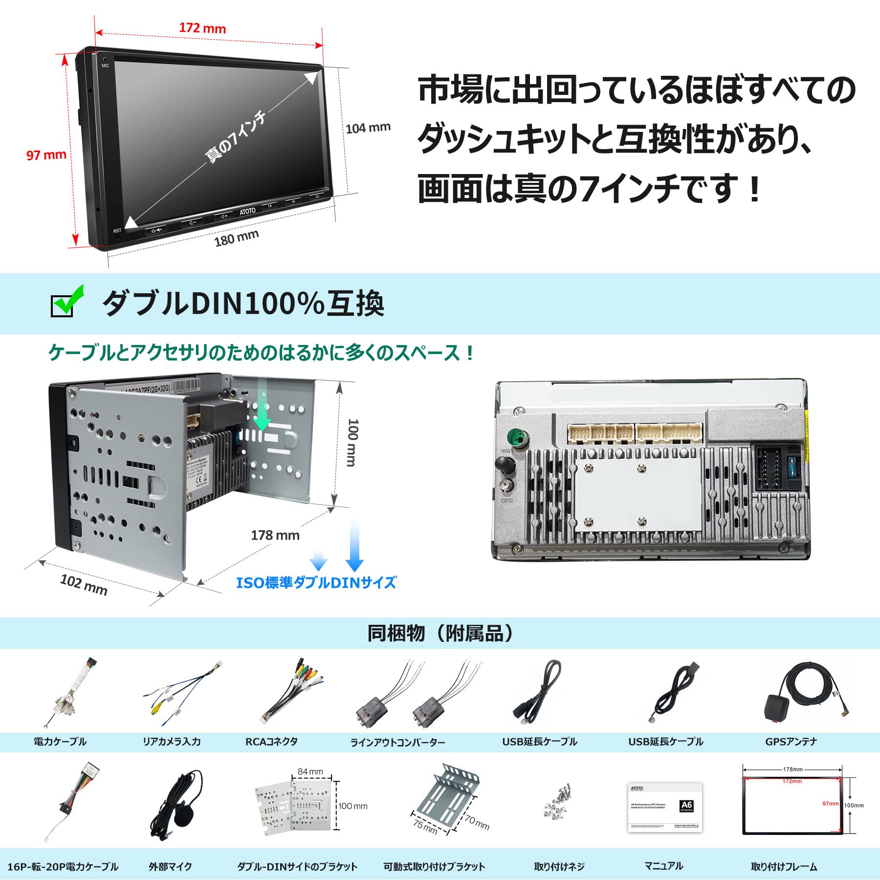 Amazon | ATOTO A6 PF Androidカーナビ，ダブルDINカーステレオ